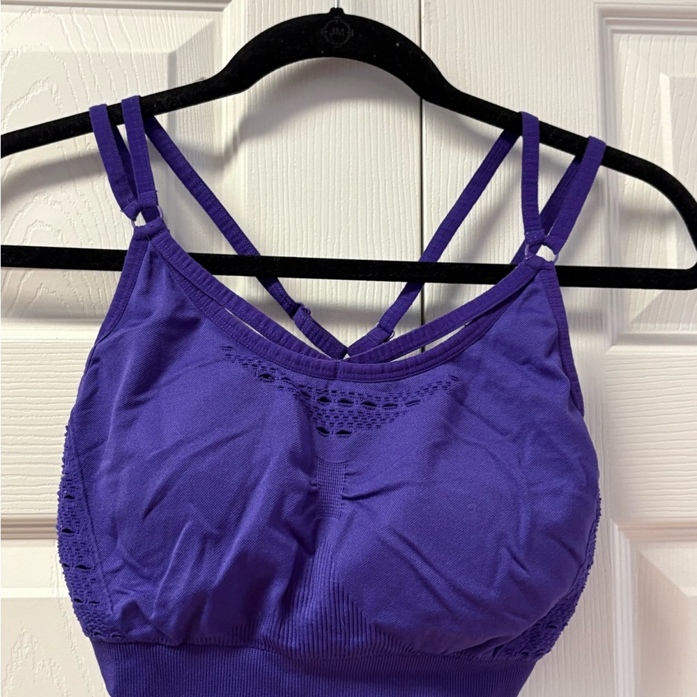 Gymshark Purple Seamless Strappy Sports Bra